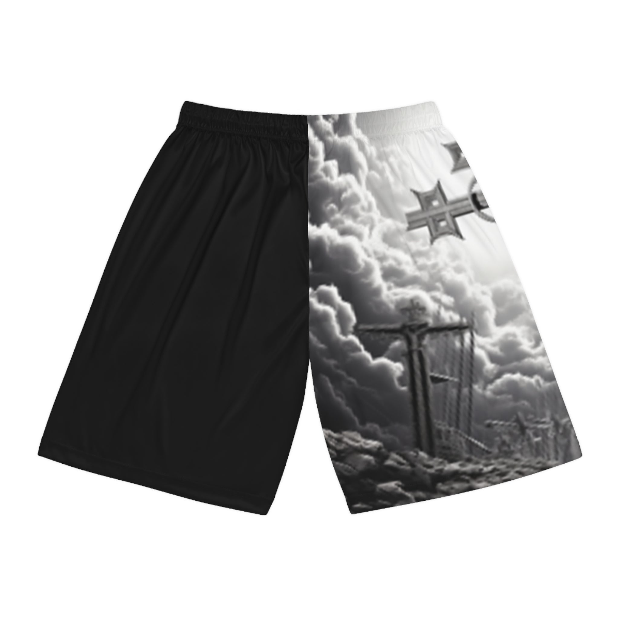 Gates Of Heaven Cross Basketball Shorts