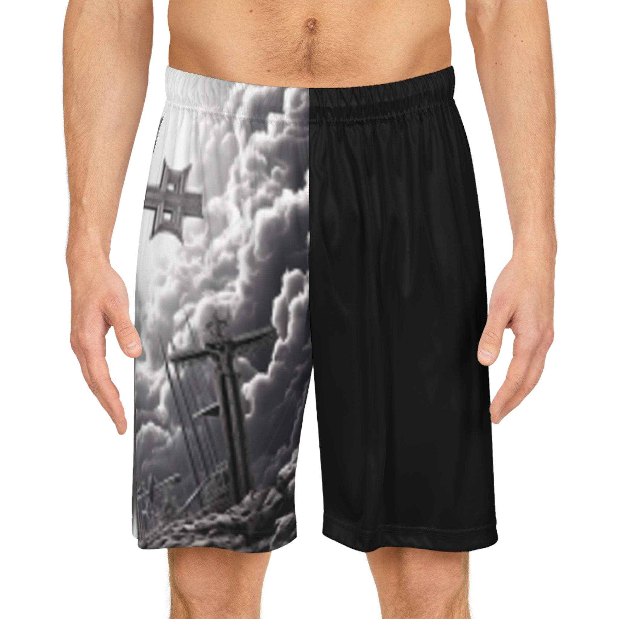 Gates Of Heaven Cross Basketball Shorts